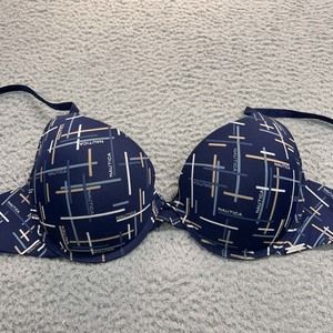 Nautica Bra 36C T-Shirt Bra Intimates Geometric Smooth Tee Bra